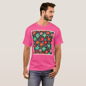 カラフルな抽象的な休日のデザイン Tシャツ (正面フル)