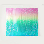 カラフルな抽象的な写真用背景タペストリー タペストリー (正面(横))