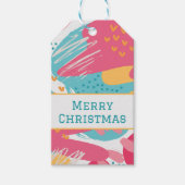 カラフルな抽象的な名入れギフトタグ ギフトタグ (正面)