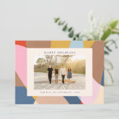 カラフルな抽象的な家族の写真 明るいお祭り  シーズンカード (スタンド正面)