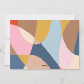 カラフルな抽象的な家族の写真 明るい祭りの シーズンカード (裏面)