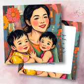 カラフルな抽象的な感謝の気持ちを込めた母の日 | 母の日 カード