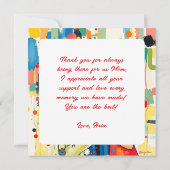 カラフルな抽象的な感謝の気持ちを込めた母の日 | 母の日 カード (裏面)