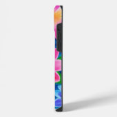 カラフルな抽象的な春の花 iPhoneケース (左側面)