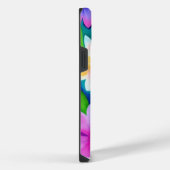 カラフルな抽象的な春の花 iPhoneケース (右側面)