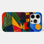 カラフルな抽象的な村の風景iPhoneケース Case-Mate iPhoneケース (裏面 (横))