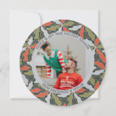 カラフルな抽象的な植物写真のクリスマス シーズンカード (正面)