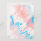 カラフルな抽象的な水彩画の結婚式招待状 招待状 (裏面)