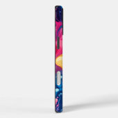 カラフルな抽象的な波模様 Case-Mate iPhoneケース (裏面 / 右)