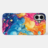 カラフルな抽象的な波模様 Case-Mate iPhoneケース (裏面 (横))