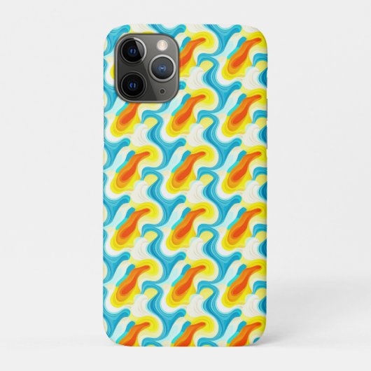 カラフルな抽象的な波状パターン Case-Mate iPhoneケース (裏)