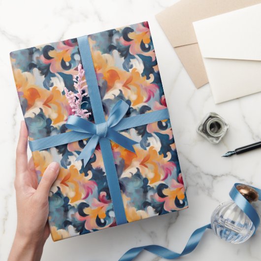 カラフルな抽象的な絵の具 ラッピングペーパー (ギフト)