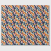 カラフルな抽象的な絵の具 ラッピングペーパー (フラット)