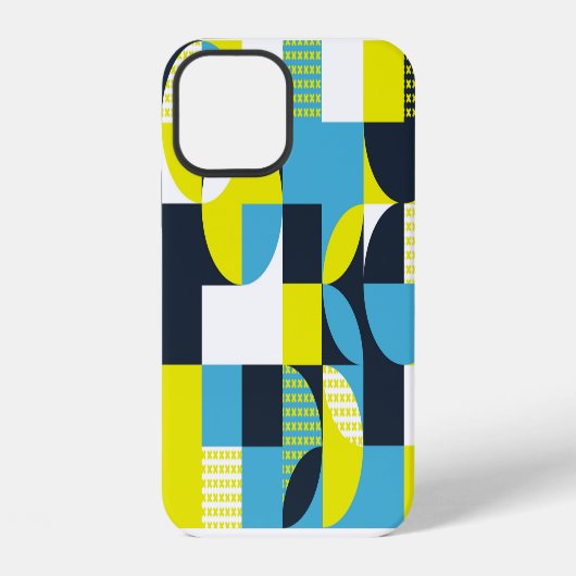 カラフルな抽象的な背景の幾何学模様 iPhoneケース (裏面)