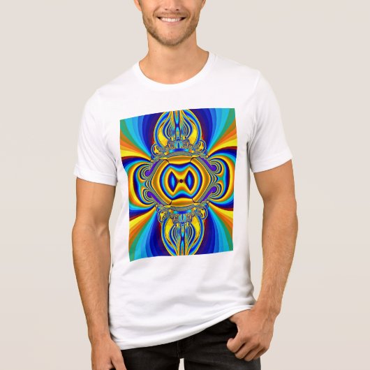 カラフルな抽象的な背景-14334 トライブレンドTシャツ (正面)