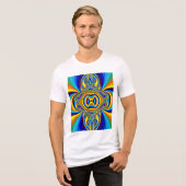 カラフルな抽象的な背景-14334 トライブレンドTシャツ (正面全面)