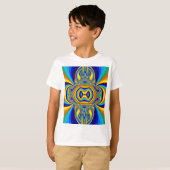カラフルな抽象的な背景-14334 Tシャツ (正面フル)