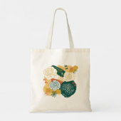 カラフルな抽象的な花 トートバッグ (裏面)