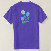 カラフルな抽象的な花 Tシャツ (デザイン裏面)