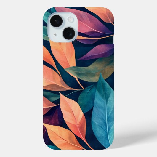カラフルな抽象的な葉 Case-Mate iPhoneケース (裏面)