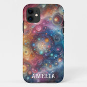 カラフルな抽象的な虹のオーブ　天体 Case-Mate iPhoneケース (裏面)