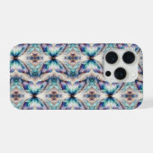 カラフルな抽象的な蝶のデザイン iPhoneケース (裏面横)