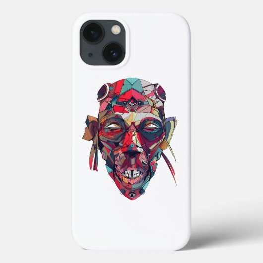 カラフルな抽象的な顔の芸術 Case-Mate iPhoneケース (裏面)