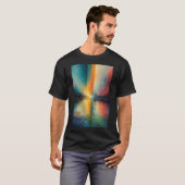 カラフルな抽象的な風景の反射ウォールアート Tシャツ (正面フル)