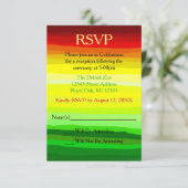 カラフルな抽象的な風景 - 受付への出欠確認カード 招待状 (スタンド正面)