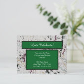 カラフルな抽象的な飛沫ペイントのポストカード ポストカード (スタンド正面)