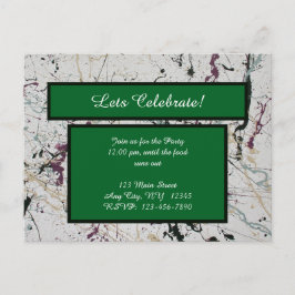 カラフルな抽象的な飛沫ペイントのポストカード ポストカード