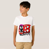 カラフルな抽象的な食べる人 Tシャツ (正面フル)