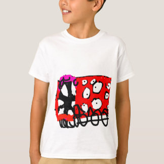 カラフルな抽象的な食べる人 Tシャツ