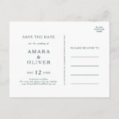 カラフルな抽象的な「Save The Date」ポストカード インビテーションポストカード (裏面)