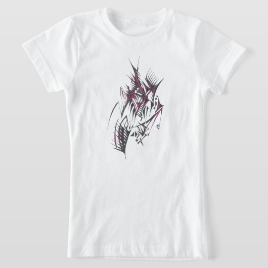カラフルな抽象的トライバルタトゥーアート Tシャツ (レイダウン)