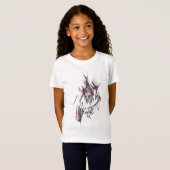 カラフルな抽象的トライバルタトゥーアート Tシャツ (正面フル)