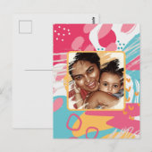 カラフルな抽象的パーソナライズ写真 ポストカード (正面/裏面)