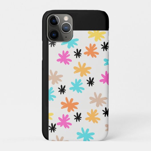 カラフルな抽象的フラワーパターンのスマホケース Case-Mate iPhoneケース (裏)