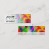カラフルな抽象的概念の細い名刺 スキニー名刺 (正面/裏面)