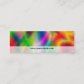 カラフルな抽象的概念の細い名刺 スキニー名刺 (裏面)