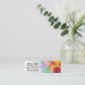 カラフルな抽象的概念の細い名刺 スキニー名刺 (スタンド正面)