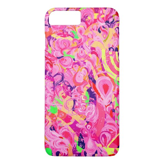 カラフルな抽象的渦巻きの可愛い絵画 Case-Mate iPhoneケース (裏面)