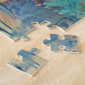 カラフルな抽象的現代アート作品 ジグソーパズル (側面)