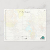 カラフルな抽象美術のシアトルのゴムの壁の郵便はがき ポストカード (裏面)