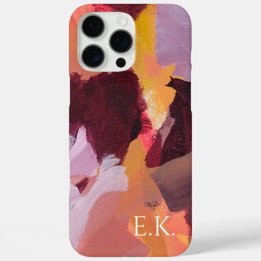 カラフルな抽象芸術モノグラム オーダーメイド 名前 Case-Mate iPhoneケース (裏面)