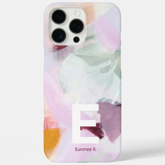 カラフルな抽象芸術モノグラム オーダーメイド 名前 Case-Mate iPhoneケース (裏面)