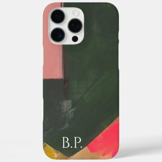 カラフルな抽象芸術モノグラム オーダーメイド 名前 Case-Mate iPhoneケース (裏面)