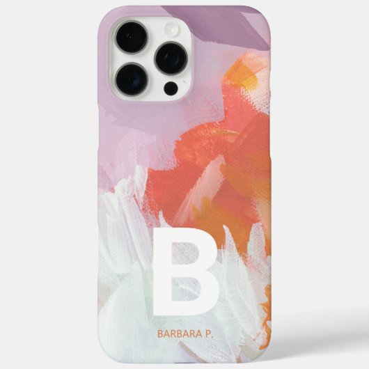 カラフルな抽象芸術モノグラム オーダーメイド 名前 Case-Mate iPhoneケース (裏面)