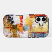 カラフルな抽象芸術 iPhone 16ケース (裏面横)