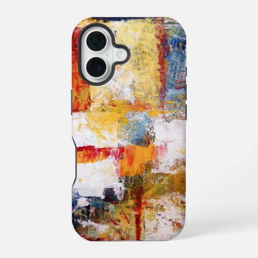 カラフルな抽象芸術 iPhone 16ケース (裏面)
